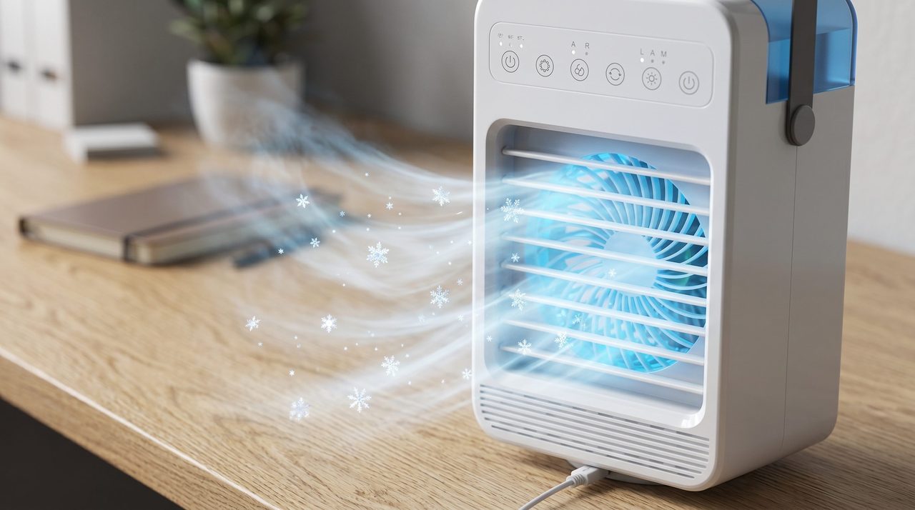 Nahaufnahme des TundraFreeze Kühlers mit kühler Luft und sanftem LED-Licht